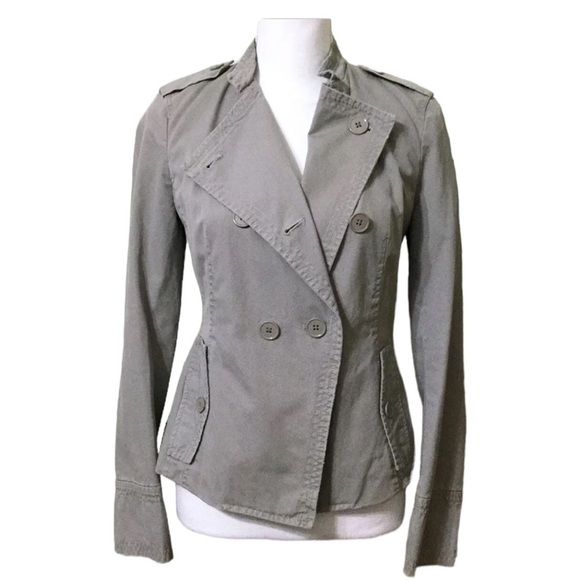 Banana Republic Weekend Peacoat Jacket Grey Size 14 - Picture 1 of 6